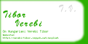 tibor verebi business card